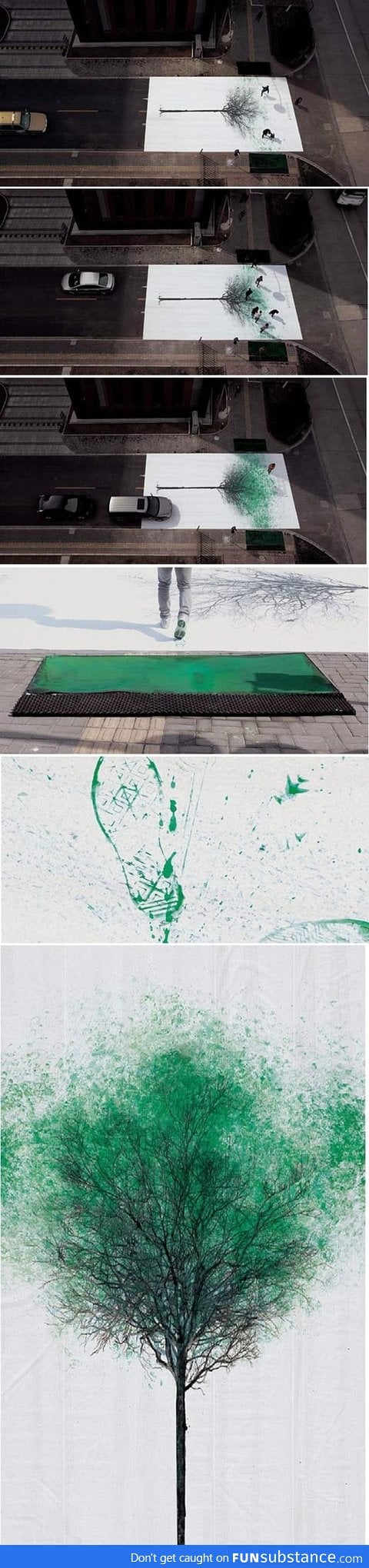 Pedestrian Crossing in China Turns Footsteps Into Leaves