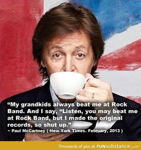 Paul mccartney playing rock band