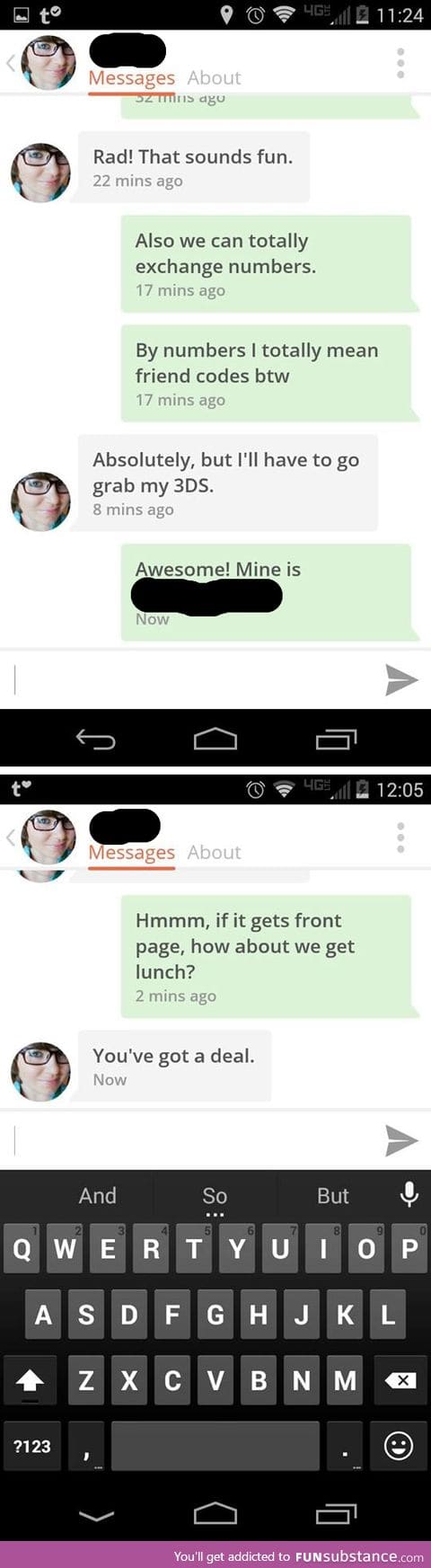 Got a number on Tinder
