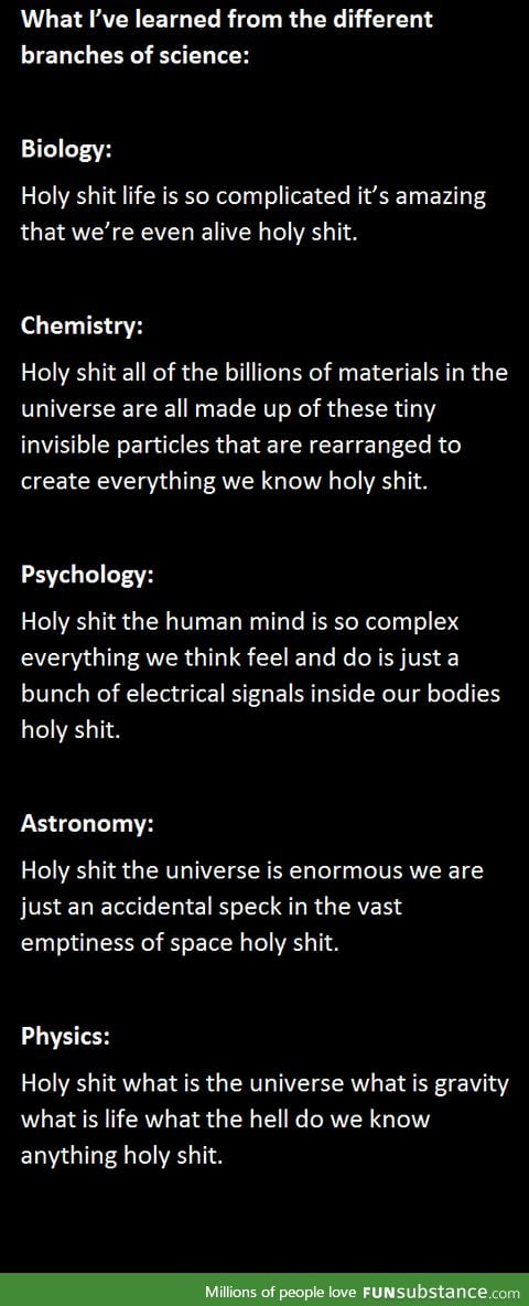 what i've learned from science branches -_-