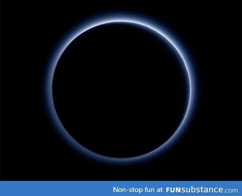 The New Horizons mission has returned its first colour image of Pluto's atmospheric hazes