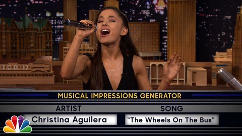 Ariana Grande Impressive Christina Aguilera, Britney Spears and Celine Dion Impressions