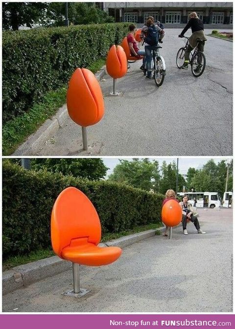 Tulip chairs in Eindhoven, Netherlands