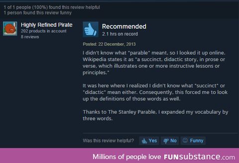 best steam review ive seen in a while