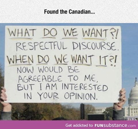 Canadian protester
