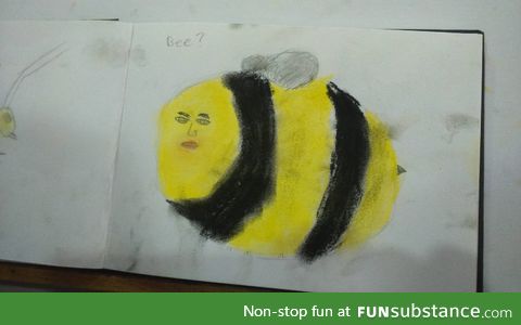 When asked to draw a realistic bee