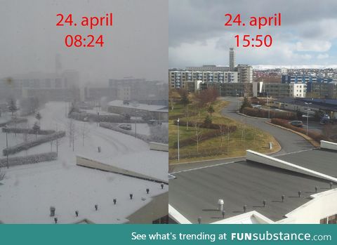In Iceland we have a saying. If you don't like the weather, just wait a bit