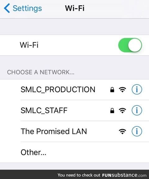 Kudos, church network admin!