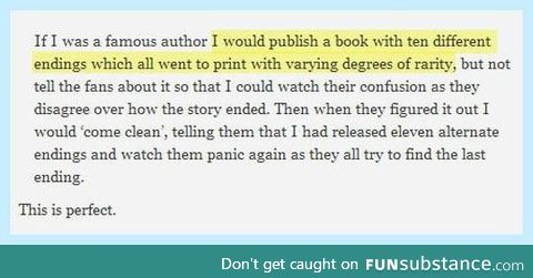 This would probably be the best book ever