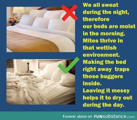 Don't make your bed!
