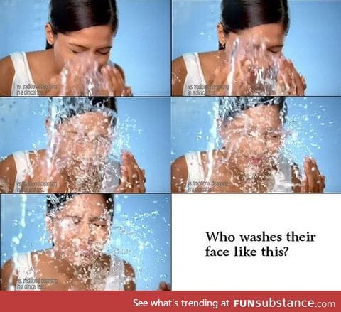 Facial product commercials