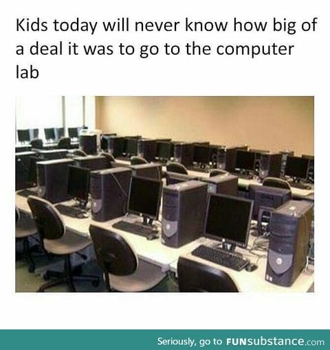 Going to the computer lab
