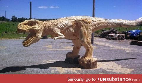 There is no art like T-Rex chainsaw art