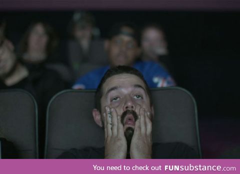 Shia LaBeouf watching Transformers