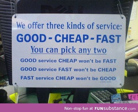 We offer three kinds of service