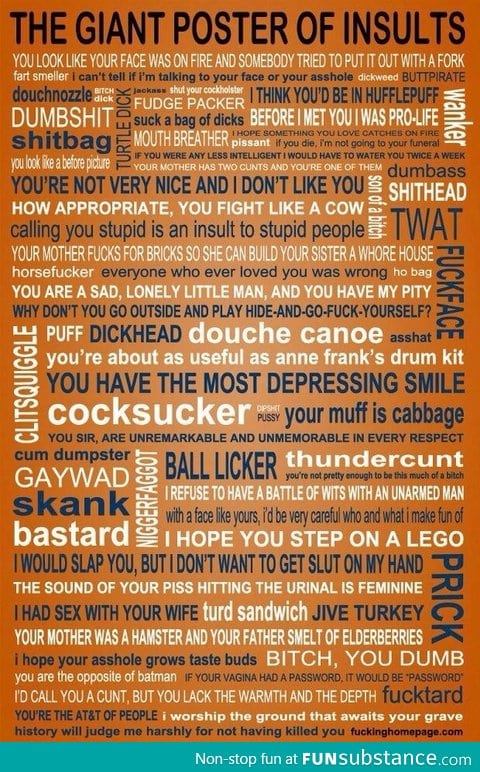 The Giant Poster Of Insults