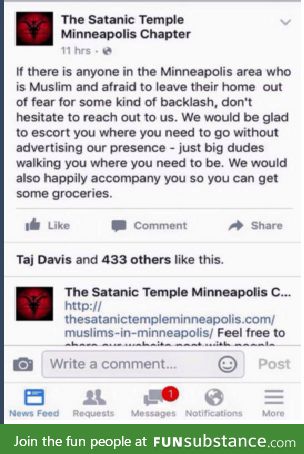When people say the Satanic Temple are anti-religious bigots:
