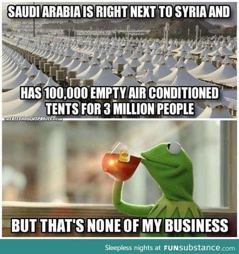 Saudi Arabia has not taken in any new refugees, along with Kuwait, Qatar and the UAE