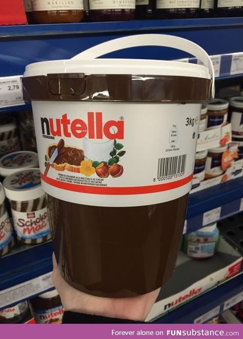 Just casually strolling through the supermarket buying some Nutella