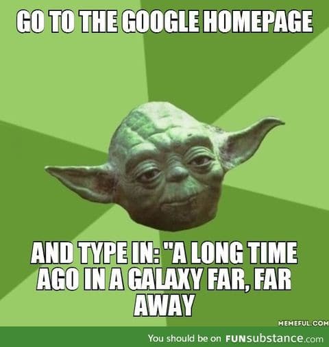 Thank me later. May the force be with you