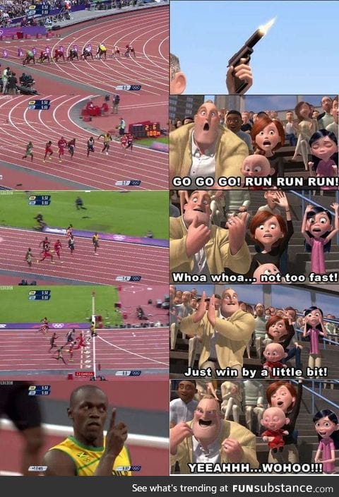 Watching Usain Bolt