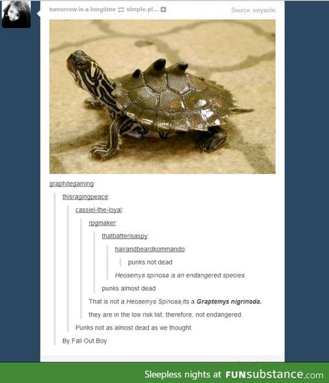 Good thing they're not endangered, or we would've had to save rock & roll all over again