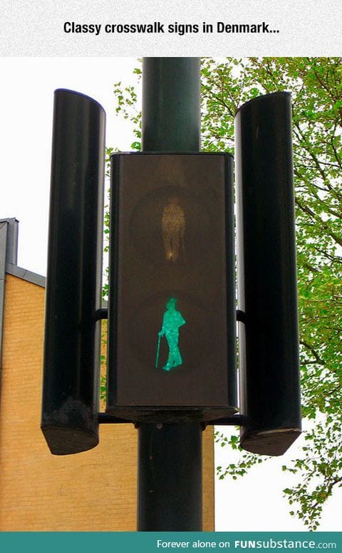 Classy crosswalk sign