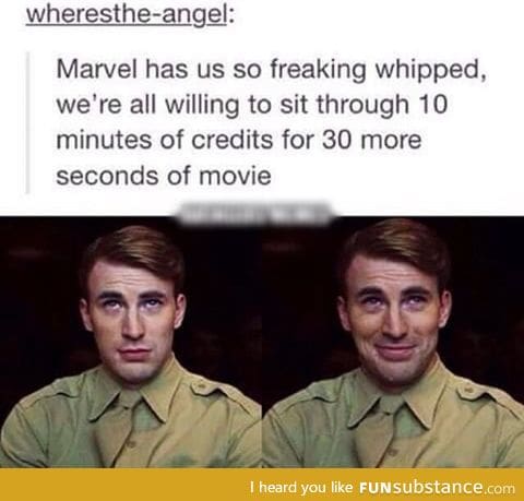 I'm with you till the end of credits