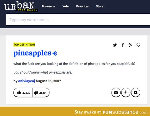 For a second I thought pineapple had some hidden meaning