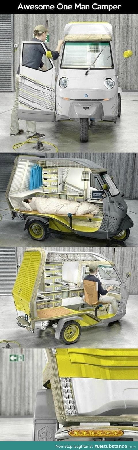 One man camper