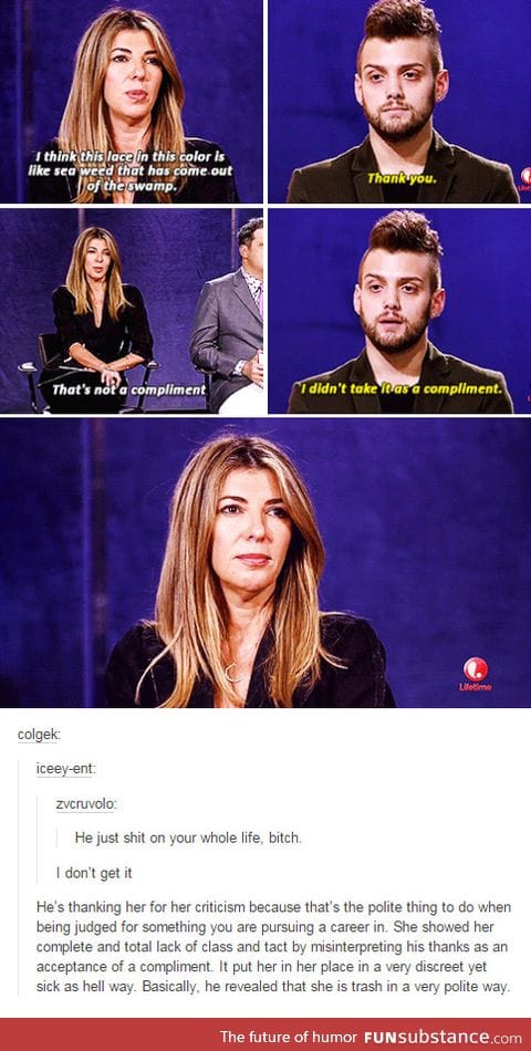 She didn't check herself and she rekt herself