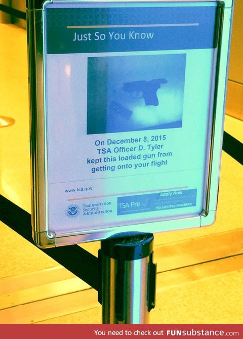 Waiting in line at airport security when I saw this