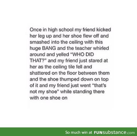 Not her shoe