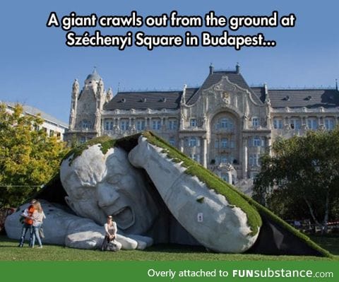 Giant sculpture in budapest