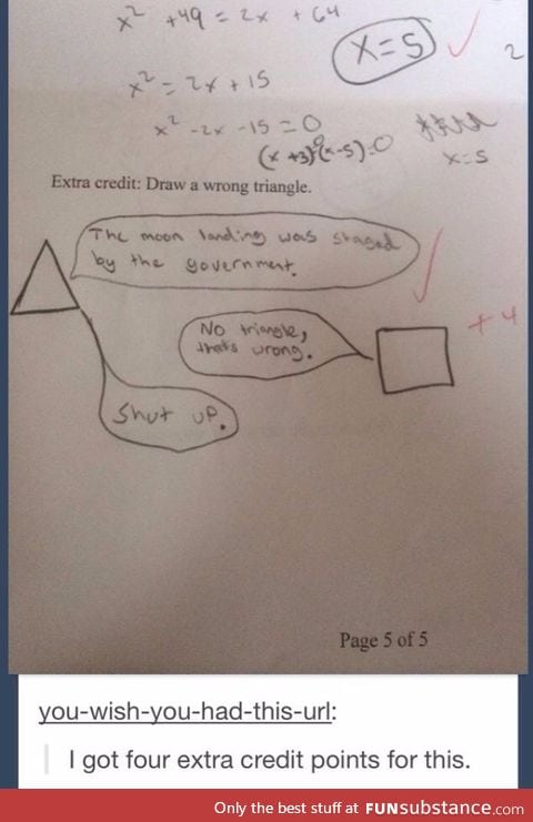 But the triangle does have a point... 3 of them, in fact