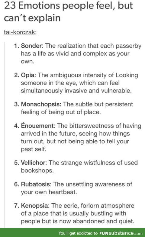 Madeup tumblr emotions