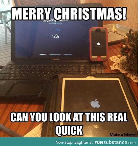 How some families greets techy relatives during the holidays