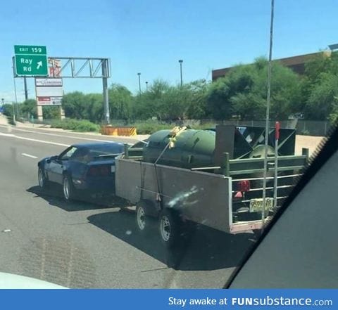 Just a Corvette... And a bomb!