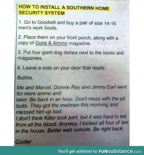 Cheap Southern Security System