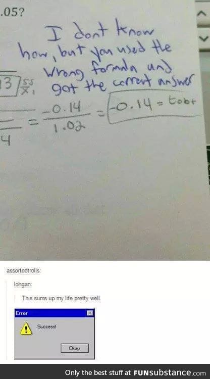 If only I could be as lucky in math