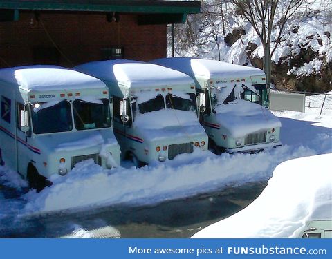 Sad, sadder, and saddest mail truck