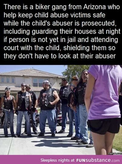 When people pop off about bikers being trouble, this is what I think of