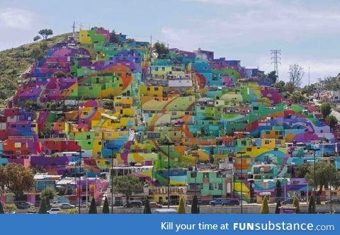 Huge graffiti mural in mexico