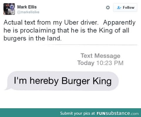 So then he's edible
