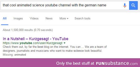 Sometimes You Don't Really Appreciate How Good Google is