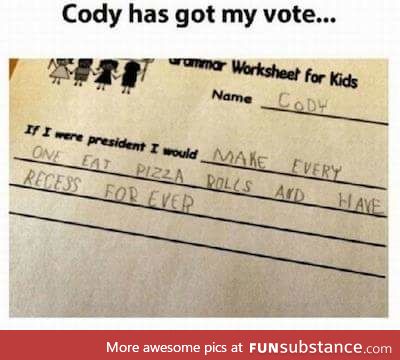 Vote for him