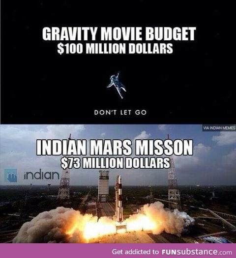 A space mission cost less than a movie