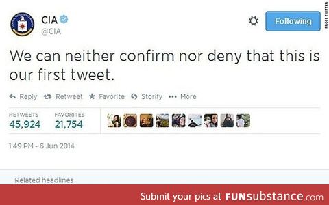 1st CIA tweet