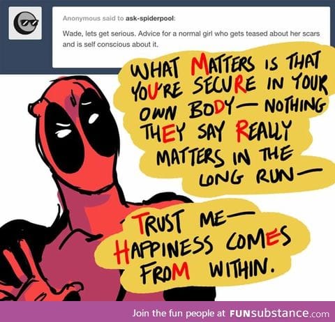 Deadpool's helpful advise