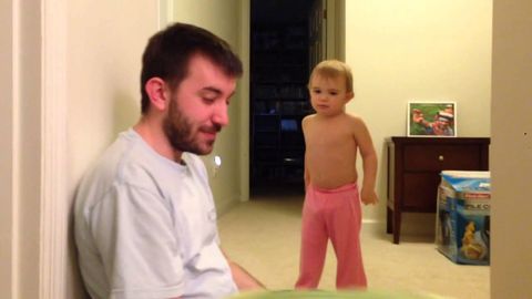 Father pillow sniped his toddler